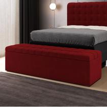 Calçadeira Alpha Estofada 195 para Cama Box King Z-001 Sued Vermelho Aradecor Calçadeira Alpha Estofada 195 para Cama Box King Z-001 Sued Vermelho Aradecor