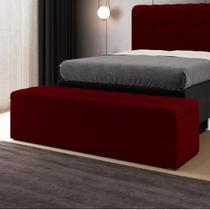 Calçadeira Alpha Estofada 195 para Cama Box King Z-002 Sued Bordô Aradecor Calçadeira Alpha Estofada 195 para Cama Box King Z-002 Sued Bordô Aradecor