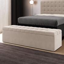 Calçadeira Alpha Estofada 195 para Cama Box King Z-003 Sued Bege Aradecor Calçadeira Alpha Estofada 195 para Cama Box King Z-003 Sued Bege Aradecor