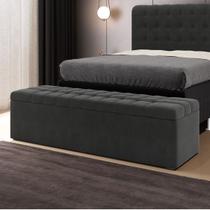 Calçadeira Alpha Estofada 195 para Cama Box King Z-008 Sued Cinza Aradecor Calçadeira Alpha Estofada 195 para Cama Box King Z-008 Sued Cinza Aradecor