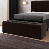 Calçadeira Alpha Estofada 195 para Cama Box King Z-010 Sued Marrom Aradecor Calçadeira Alpha Estofada 195 para Cama Box King Z-010 Sued Marrom Aradecor