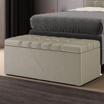 Calçadeira Alpha Estofada 90 para Cama Box de Solteiro N-030 Veludo Bege Aradecor Calçadeira Alpha Estofada 90 para Cama Box de Solteiro N-030 Veludo Bege Aradecor