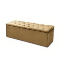 Calçadeira Bau 140 cm Casal Suede Bege - Fábrica de Tudo Calçadeira Bau 140 cm Casal Suede Bege - Fábrica de Tudo