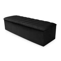 Calçadeira Baú Cancun Casal 140 Cm - Preto Calçadeira Baú Cancun Casal 140 Cm - Preto