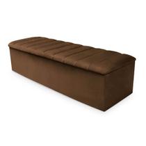 Calçadeira Baú Cancun Queen Size 160cm Suede - Ecotec Decor