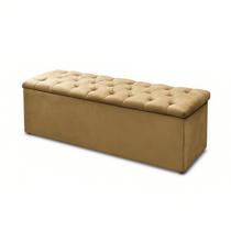Calçadeira Baú Casal 140cm Bege