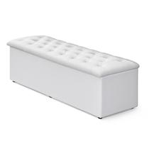 Calçadeira Baú Casal 140cm Branco Calçadeira Baú Casal 140cm Branco