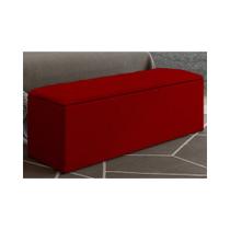 Calçadeira Baú Casal 140cm Paris Veludo Vermelho - JS Móveis