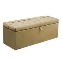 Calçadeira Baú Casal Itália 140 CM Suede Camurça - D A Decor