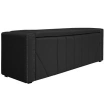 Calçadeira Baú Casal Minsk P02 140 cm para cama Box Sintético - Amarena Móveis