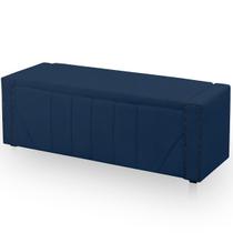 Calçadeira Baú Casal Queen Estofada Toronto Veludo