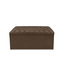 Calçadeira Baú Estofada Dunas Casal 140 Cm - Veludo Marrom Calçadeira Baú Estofada Dunas Casal 140 Cm - Veludo Marrom