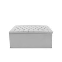 Calçadeira Baú Estofada Dunas Queen 160 cm - Veludo Cinza
