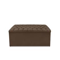 Calçadeira Baú Estofada Dunas Solteiro 90 cm - Veludo Marrom Calçadeira Baú Estofada Dunas Solteiro 90 cm - Veludo Marrom