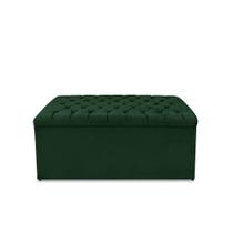 Calçadeira Baú Estofada Dunas Solteiro 90 cm - Veludo Verde Calçadeira Baú Estofada Dunas Solteiro 90 cm - Veludo Verde