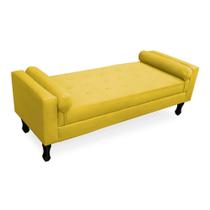 Calçadeira Baú Felix King Size 195cm Suede - Renascer Decor