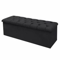 Calçadeira Baú Giovana Queen 160 Cm Suede Preto