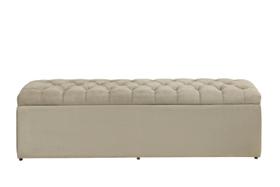 Calçadeira Baú Imperatriz 100 cm Suede Bege