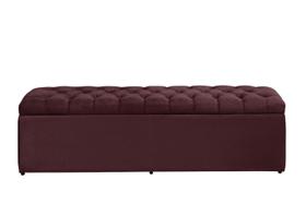 Calçadeira Baú Imperatriz 120 cm Suede Bordô