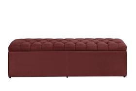 Calçadeira Baú Imperatriz 120 cm Suede Vermelho