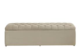 Calçadeira Baú Imperatriz 138 cm Suede Bege