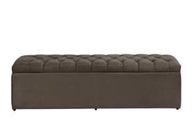 Calçadeira Baú Imperatriz 158 cm Suede Marrom Claro