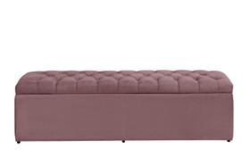 Calçadeira Baú Imperatriz 193 cm Suede Rosê