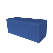Calçadeira Bau Italia 120cm Suede Azul Marinho - Lares Decor