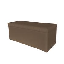 Calçadeira Bau Italia 120cm Suede Marrom - AM Interiores