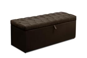 Calçadeira bau italia marrom queen 160 cm