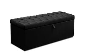 Calçadeira bau italia preta queen 160 cm