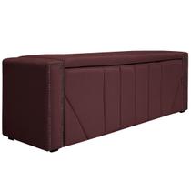 Calçadeira Baú King Minsk P02 195 cm para cama Box Sintético - Amarena Móveis