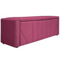 Calçadeira Baú King Minsk P02 195 cm para cama Box Sintético - Amarena Móveis