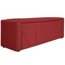 Calçadeira Baú King Minsk P02 195 cm para cama Box Sintético - Doce Sonho Móveis
