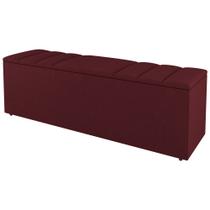 Calçadeira Baú King Size Grace 190cm Suede Bordô - Abmaza Calçadeira Baú King Size Grace 190cm Suede Bordô - Abmaza