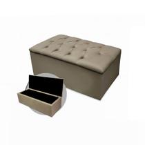 Calçadeira Baú Mirage Solteiro 100cm Suede - Renascer Decor