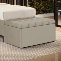 Calçadeira Baú Navi 90 / N-030 Veludo Bege