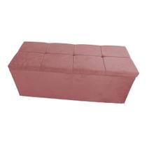 Calçadeira Baú Poliana King 195 Cm Suede Rose Calçadeira Baú Poliana King 195 Cm Suede Rose
