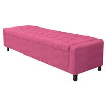 Calçadeira Baú Queen Everest P02 160 cm para cama Box Corano Pink - Amarena Móveis