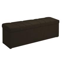 Calçadeira Baú Queen Kiara 160 CM Suede Marrom - D A Decor