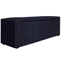 Calçadeira Baú Queen Minsk P02 160 cm para cama Box Sintético - Amarena Móveis