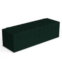 Calçadeira Báu Queen Size Atena 160cm Capitonê Veludo Verde Escuro - Desk Design