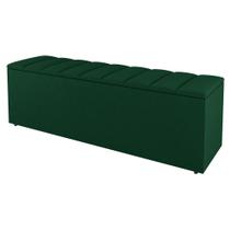 Calçadeira Baú Queen Size Cora 160cm Suede Verde - Abmaza