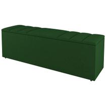 Calçadeira Baú Queen Size Grace 160cm Suede Verde - Desk Design Calçadeira Baú Queen Size Grace 160cm Suede Verde - Desk Design