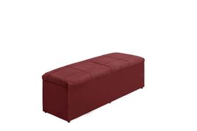 Calçadeira Baú Raissa 138 cm Suede Vermelho