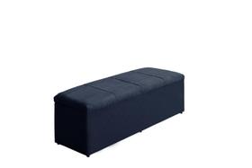 Calçadeira Baú Raissa 158 cm Suede Azul Marinho