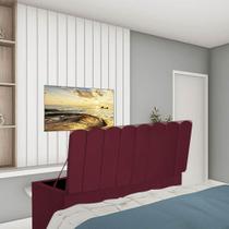 Calçadeira Baú Recamiel Casal 140CM Alanis Suede Bordo - D A DECOR Calçadeira Baú Recamiel Casal 140CM Alanis Suede Bordo - D A DECOR