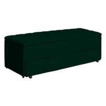 Calçadeira Baú Sapateira Casal Queen 160cm Ayla Suede Capitonê - Estopar