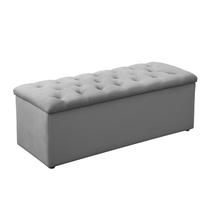 Calçadeira Baú Solteiro 90cm Cinza