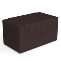 Calçadeira Báu Solteiro Atena 90cm Capitonê Suede Marrom - Desk Design Calçadeira Báu Solteiro Atena 90cm Capitonê Suede Marrom - Desk Design